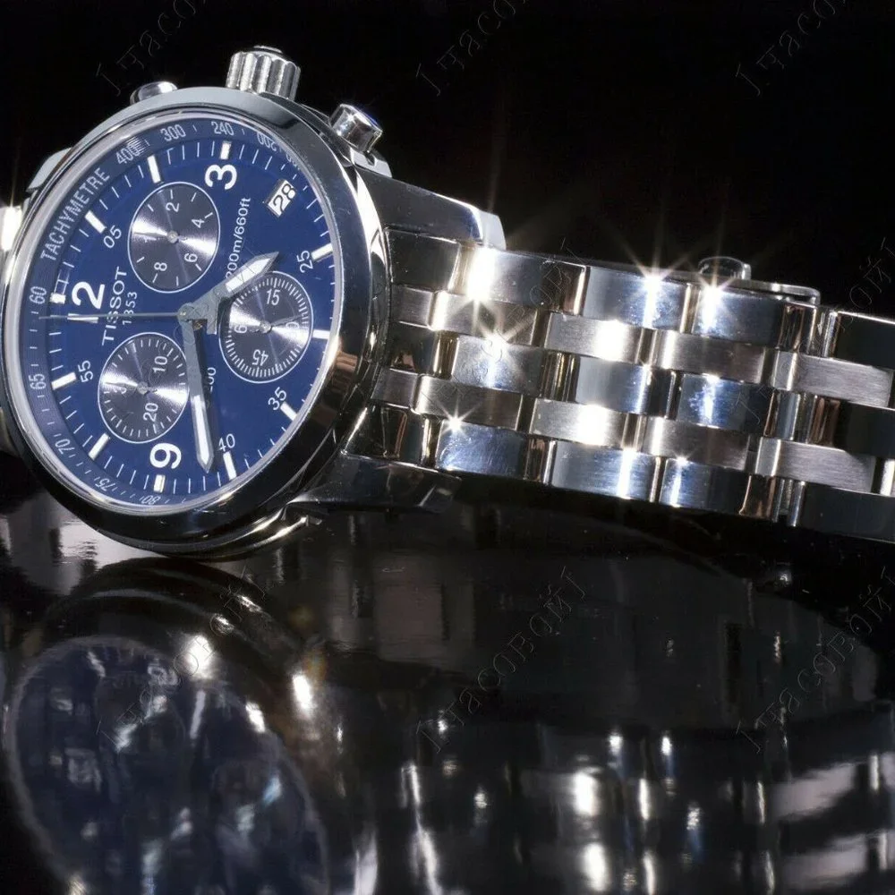 Tissot Men's Blue Face Chrono Watch T17.1.586.42